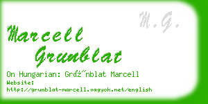 marcell grunblat business card